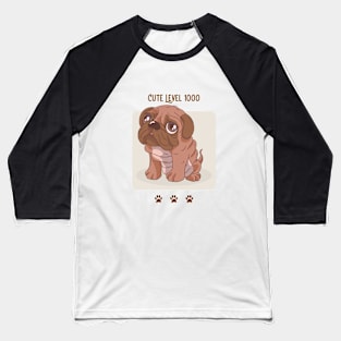 Cute Level 1000 / Cute Pug Puppy / Dog Lover / Dog Person / Pug Lover Baseball T-Shirt